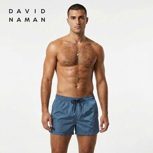 David Naman - Luxury Italian Designer - Men's Blue Swim Trunks (XL)